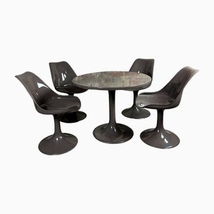 Table and Tulip Chairs attributed to Eero Saarinen for Pastoe, 1960s, Set of 5