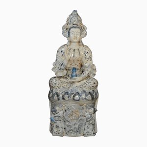 Chinese Artist, Large Blue and White Figure of Guanyin, 1900, Porcelain