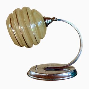 Lámpara de mesita de noche ajustable Art Déco vintage
