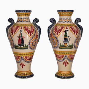 Vases by Henriot Quimper, 1990s, Set of 2