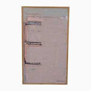 Eyvor Brunner, Abstrakte Komposition, 1960er, Öl auf Holz
