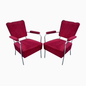Armlehnstühle im Bauhaus Stil von Jozsef Peresztegi, 1960er, 2er Set