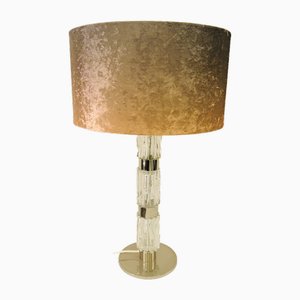 Chromium, Glass and Velvet Table Lamp by Richard Essig, 1960s