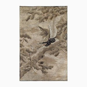19th Century Embroidered Eagle Tapestry, Japan