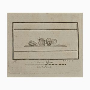 Carlo Oraty, Volti antichi Ercolano, Acquaforte, XVIII secolo