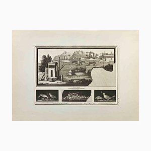 Filippo Morghen, Ancient Roman Boats, Etching, 18th Century