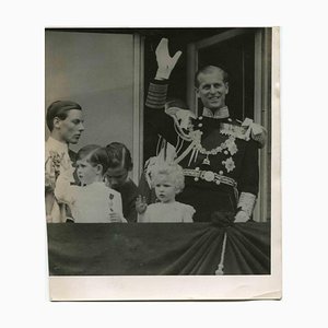 Greeting of the Duke of Edinburgh, Vintage Photograph, 1950s
