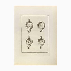 Nicola Fiorillo, Zodiac Signs On Lamps, Etching, 18th Century
