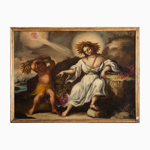 Artista napolitano, Alegoría del verano, siglo XVIII, óleo sobre lienzo