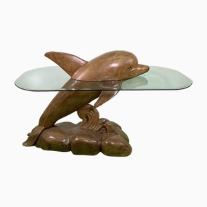 Ordinary Wood Dolphin Coffee Table