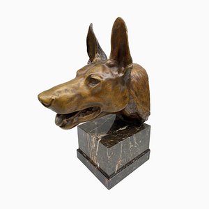 Deutscher Bronzener Schäferhund von Max Le Verrier, 1930er