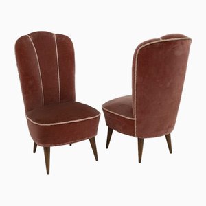 Mid-Century Modern Italian Lounge Chairs attributed to Isa Bergamo, 1950s, Set of 2