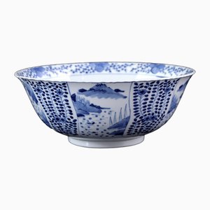 Chinese Porcelain Bowl with Blue Decor