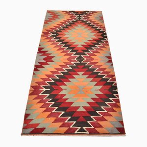 Tappeto Kilim Runner con decoro geometrico