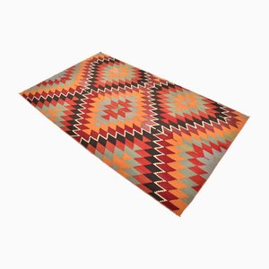 Tappeto Kilim Runner in lana con motivo geometrico, Turchia