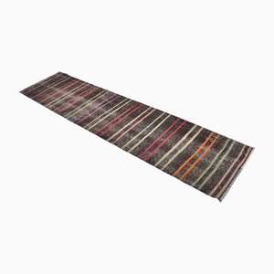 Tappeto Kilim Runner Mid-Century a righe