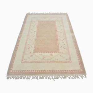 Tappeto antico marrone chiaro e beige