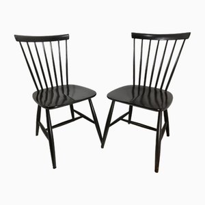 Scandinavian Hogafors Wooden Chairs, 1960s, Set of 2