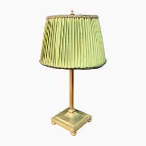 Table Lamp in Brass with Shade, Italy, 1930s
