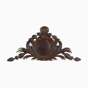 Neoclassical Walnut Coat of Arms Italy