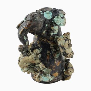 Vintage Turquoise Root Sculpture