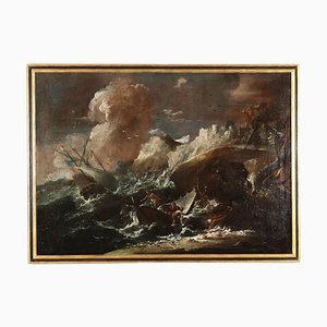 Da Marco Ricci, Mare in tempesta, XX secolo, Olio su tela