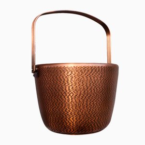 Champagne Bucket or Wine Cooler in Hammered Copper, 1970s