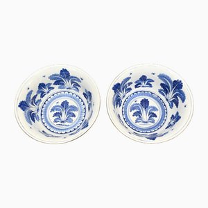 Bols Kangxi en Porcelaine Bleue et Blanche, Chine, Set de 2