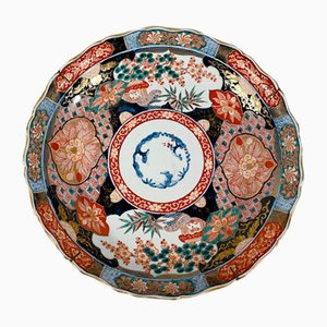 Plato japonés de porcelana de Arita, década de 1890