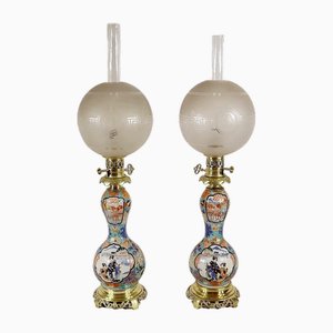 Napoleon III Oil Table Lamps, 19th Century, Set of 2