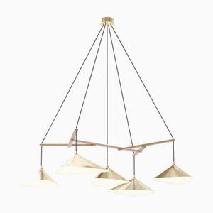 Emily Group of Five Ceiling Lamp in Brass by Daniel Becker