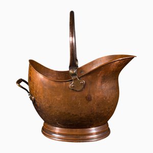 Victorian English Fireside Bucket in Copper, 1850s