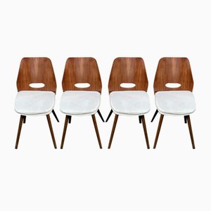 Czech Lollipop Dining Chairs by František Jirák for Tatra Nabytok NP, 1960s, Set of 4