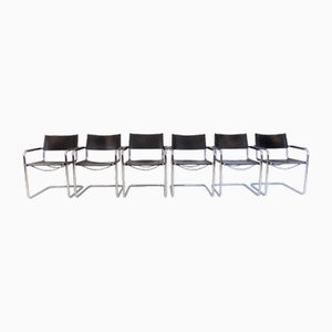 Leather Mg5 Cantilever Chairs by Matteo Grassi, 1970s, Set of 6