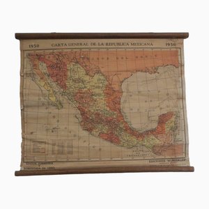 Mapa de la República Mexicana, años 50