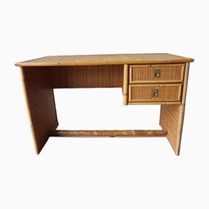 Desk in Bamboo and Wicker from Dal Vera, 1970s