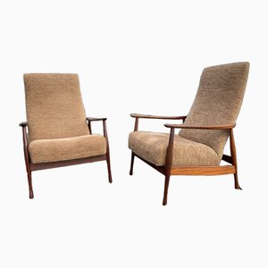 Walnut Recliner Armchairs by Milo Baughman for Thayer Coggin, Set of 2