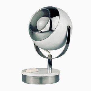 Lampe de Bureau Eyeball Blanche, Italie, 1960s