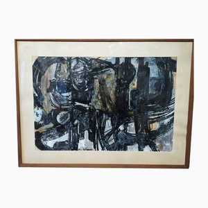 Agi Straus, Abstrakte Komposition, 1962, Gouache auf Papier