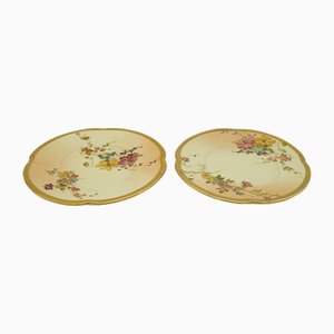 Victorian Ceramic Side Plates or Saucers, England, 1900s, Set of 2