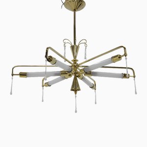 Lámpara de araña Art Nouveau / Art Déco atribuida a Wiener Werkstätte, Austria, años 20