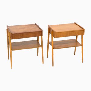 Scandinavian Teak Bedside Tables from Carlström, Sweden, 1960s, Set of 2