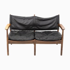 2-Seater Sofa in Leather by Gunnar Myrstrand for Källemo Möbelfabrik, Sweden, 1960s