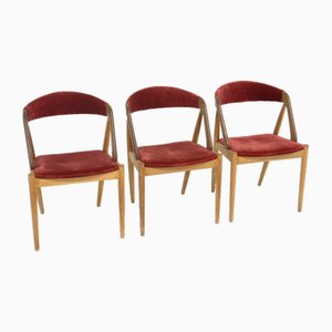 31 Model Chairs by Kai Kristiansen for Schou Andersen, Denmark, 1960s, Set of 3