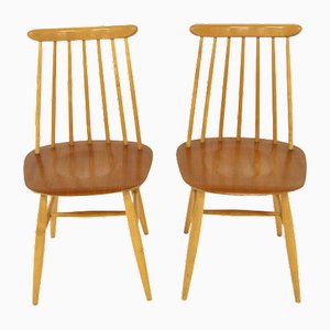 Set de 2 Chaises Stick Chair, Edsbyverken, 1960 de Edsby Verken, Set de 2