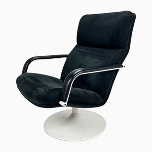 F141 Velvet Lounge Chair by Artifort for G. Harcourt, 1970s