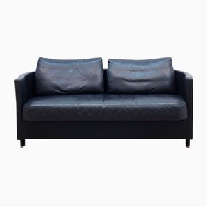 FSM Pool Sofa in Black Leather by Jan Armgardt for de Sede
