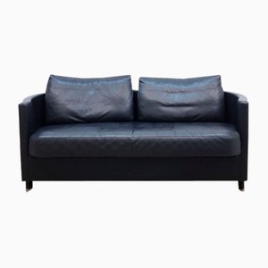 FSM Pool Sofa in Black Leather by Jan Armgardt for De Sede