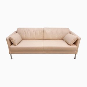 Nimbus Zwei-Sitzer Sofa aus Leder in Beige