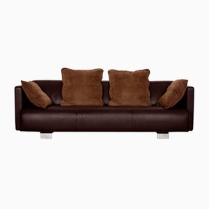 Model 6300 Sofa 3-Seater Sofa in Brown Leather from Rolf Benz